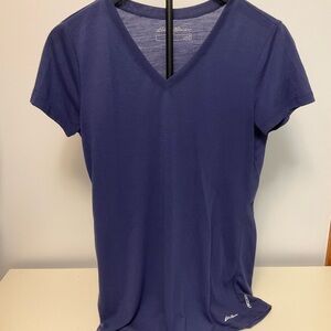 Eddie Bauer Women's Deep Blue V-Neck Tee